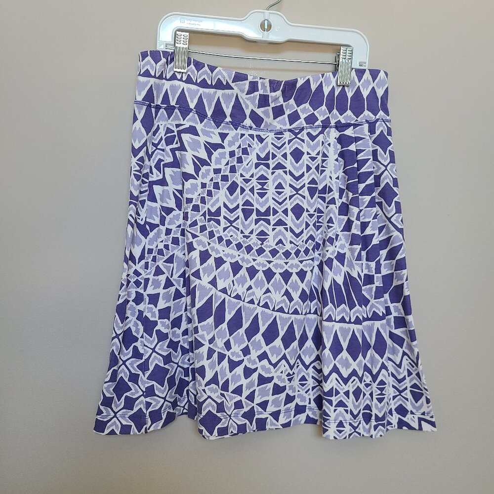 Title Nine Small Breeze Skirt Purple White Lavender Print
